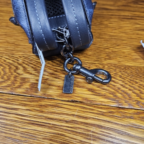 Coach Mini Warner Backpack Bag Charm In Signature Canvas - Picture 8 of 8